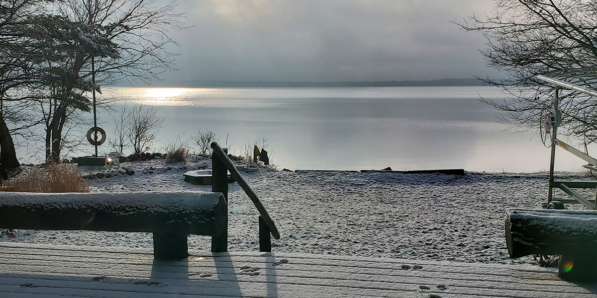 Quiet winter lake Northern Minnesota