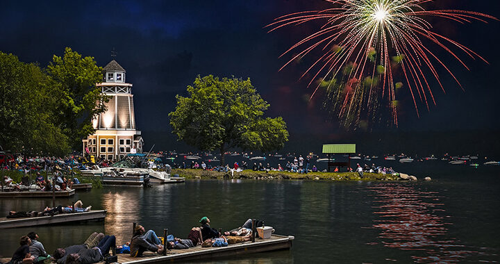 Fireworks on Leech Lake